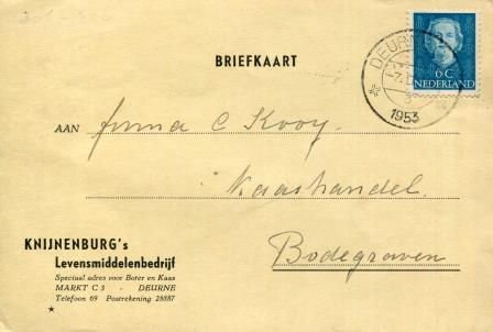 Bestand:Knijnenburg's Levensmiddelenbedrif briefkaart 1953 a LR.jpg