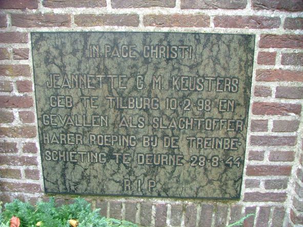 Bestand:Gedenkplaat Jeannette Keusters in Tilburg.JPG