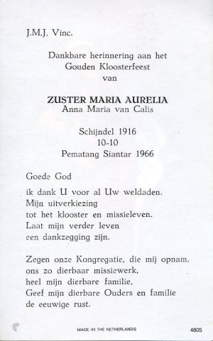 Calis, v anna maria (zr maria aurelia) gouden kloosterfeest 1966 a.jpg