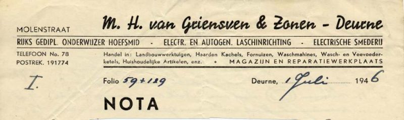 Bestand:Griensven, mh v - rijksgedipl. onderwijzer hoefsmid - electrische smederij 1946 1.jpg