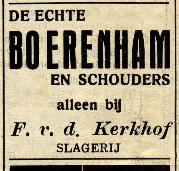Bestand:Kerkhof, f vd - slagerij 1933.jpg
