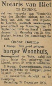 Advertentie in Nieuws van de Week van 17 september 1906